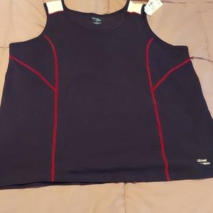 Liz & Me Sport Essentials Tank Top 1X 18/20W NWT Navy Red White